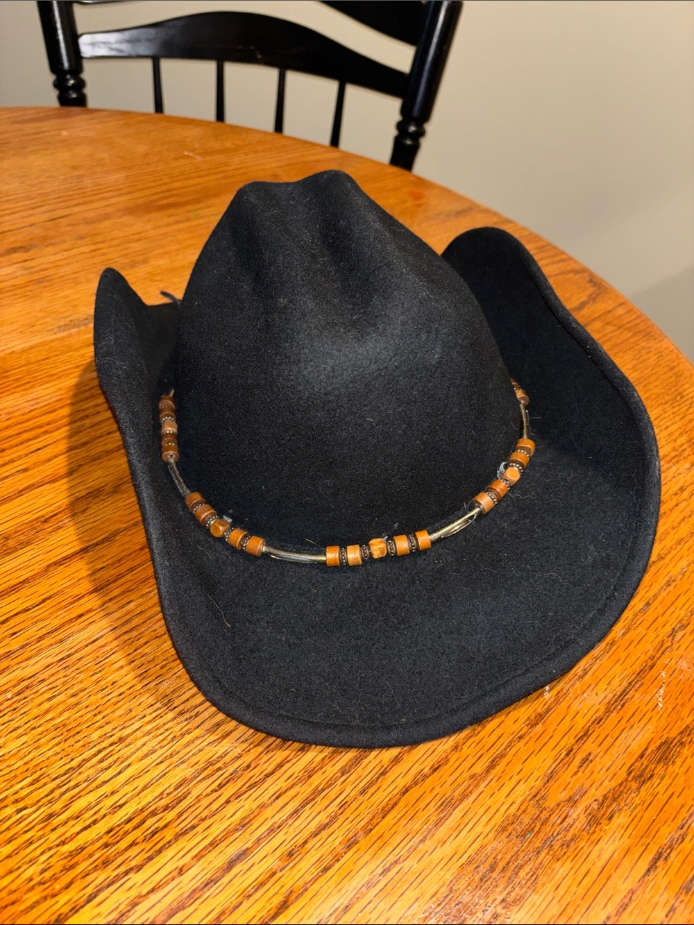 Rodeo King Black Cowboy Hat with Beaded Band